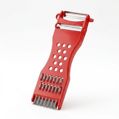 3'ü 1 Arada Paslanmaz Çelik Döner Başlıklı Jülyen ve Sebze Soyacak