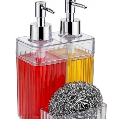  İkili Hazneli Süngerli Sıvı Sabunluk,