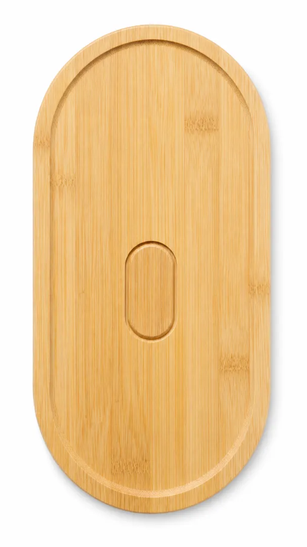 Oval Bambu Yağlık Altı 