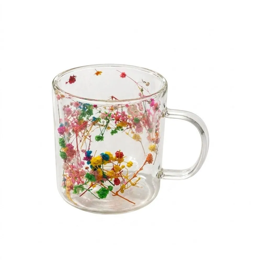  300 ml Çiçekli Cidarlı Kupa