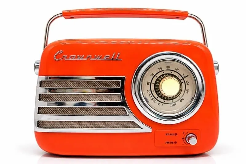 Turuncu Retro Tasarımlı Bluetooth FM Radyo